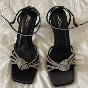 Elegant Black and Silver Heels by